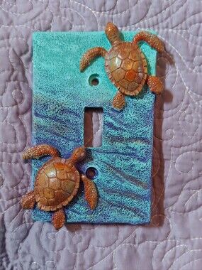 Sea Turtle Decorative Light Switch Cover - Ceramic Resin BNWT RETIRED 1 LEFT